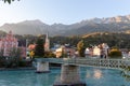 Emil Betoir pedestrian bridge over the Inn river in Innsbruck Royalty Free Stock Photo