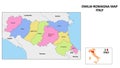 Emilia Romagna Map. State and district map of Emilia Romagna. Political map of Emilia Romagna with neighboring countries and