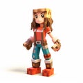 Emily And Evie Minecraft Character Image In Zbrush Style Royalty Free Stock Photo