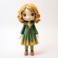 Emily Vinyl Toy: Etsy Character With Blonde Hair In Green Coat