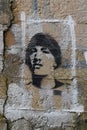 Eminem stencil graffiti portrait Royalty Free Stock Photo
