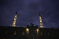 Eminonu yeni cami new mosque in istanbul turkey night view Royalty Free Stock Photo