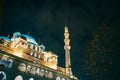 Eminonu Yeni Cami or New Mosque at night. Ramadan or islamic concept photo Royalty Free Stock Photo