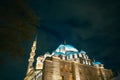 Eminonu Yeni Cami or New Mosque view at night. Islamic concept photo Royalty Free Stock Photo