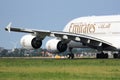 Emirates A380 takeoff