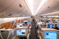 Emirates Airbus A380 business class interior Royalty Free Stock Photo