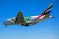 Emirates Airbus A380-800 With Expo 2020 Livery In Flight Royalty Free Stock Photo