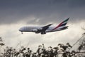 Emirates Airbus A380 Landing Royalty Free Stock Photo