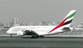 Emirates Airlines Airbus A380 aircraft Royalty Free Stock Photo