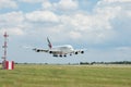 Emirates Airlines Airbus A380 in flight. Royalty Free Stock Photo