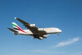 Emirates Airlines plane Royalty Free Stock Photo