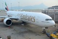 Emirates Boeing 777 at Hong Kong Airport