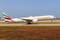 Emirates Boeing 777 taking off Royalty Free Stock Photo