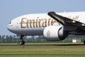 Emirates Boeing 777-300 takeoff Royalty Free Stock Photo