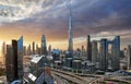 Emirates - Dubai cityscape, aerial view, UAE Royalty Free Stock Photo