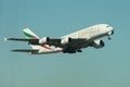 Emirates Four Engine Airplane Taking Off