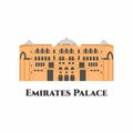 Emirates Palace in Abu Dhabi, United Arab Emirates. It is the perfect destination offering a pristine private beach and marina. Royalty Free Stock Photo