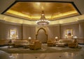 Emirates Palace luxurious golden interior in Abu Dhabi