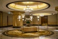 Emirates Palace luxurious golden interior in Abu Dhabi