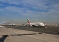 Emirates plane take off Royalty Free Stock Photo