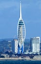 The Spinnaker Tower Portsmouth seen from the Isle of Wight England.