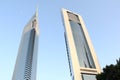 Emirates twin tower in Dubai United Arab Emirates Royalty Free Stock Photo