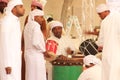 Emirati men dancing Royalty Free Stock Photo
