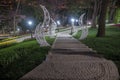 Emirgan Park, Istanbul, Turkey at night 3 Royalty Free Stock Photo