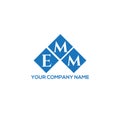 EMM letter logo design on WHITE background. EMM creative initials letter logo concept. Royalty Free Stock Photo
