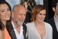 Emma Heming,Bruce Willis,Rumer Willis Royalty Free Stock Photo