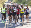 Emmanual Bett from Kenya leads the men at the Lilac Bloomsday 2013 12k Run in Spokane WA