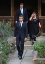 EMMANUEL MACRON AND KLAUS IOHANNIS Royalty Free Stock Photo