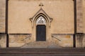 Emmaus monastery Na Slovanech, Abbey Church of the Blessed Virgin Mary, St. Jerome and Slavic Saints entrance architectural detail