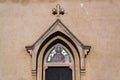 Emmaus monastery Na Slovanech, Abbey Church of the Blessed Virgin Mary, St. Jerome and Slavic Saints entrance architectural detail