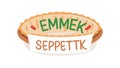 EMMEK SEPPETTK in rustic oval badge, authentic vintage design vector design Generative AI Royalty Free Stock Photo