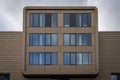 Emmen, Netherlands - januari 22, 2021: Detail shot of a new building in Emmen at the Raadhuisplein Royalty Free Stock Photo