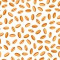 Emmer wheat vector cartoon seamless pattern for template farmer market design, label and packing