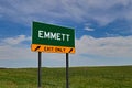 US Highway Exit Sign for Emmett