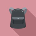 Emmo backpack icon, flat style