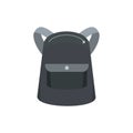 Emmo backpack icon, flat style