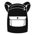 Emmo backpack icon, simple style