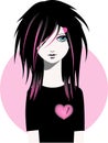 Emo girl Royalty Free Stock Photo