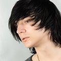 Emo hairstyle for boys Royalty Free Stock Photo