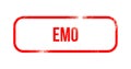 Emo - red grunge rubber, stamp Royalty Free Stock Photo