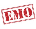 Emo red stamp Royalty Free Stock Photo