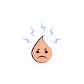 emoji angry icon. Element of colored emoji icon for mobile concept and web apps. Cartoon emoji angry icon can be used for web and