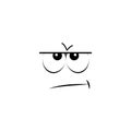 Emoji, angry icon. Simple line, outline vector of cartoon face icons for ui and ux, website or mobile application Royalty Free Stock Photo