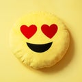 Emoji as soft pillow. Close up. Pattern Royalty Free Stock Photo