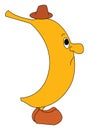 Emoji of a sad banana vector or color illustration