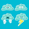 Emoji Clouds Set